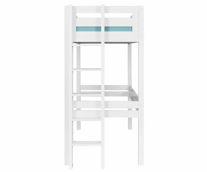 Lit mezzanine Cancun blanc de ct, chelle petit ct