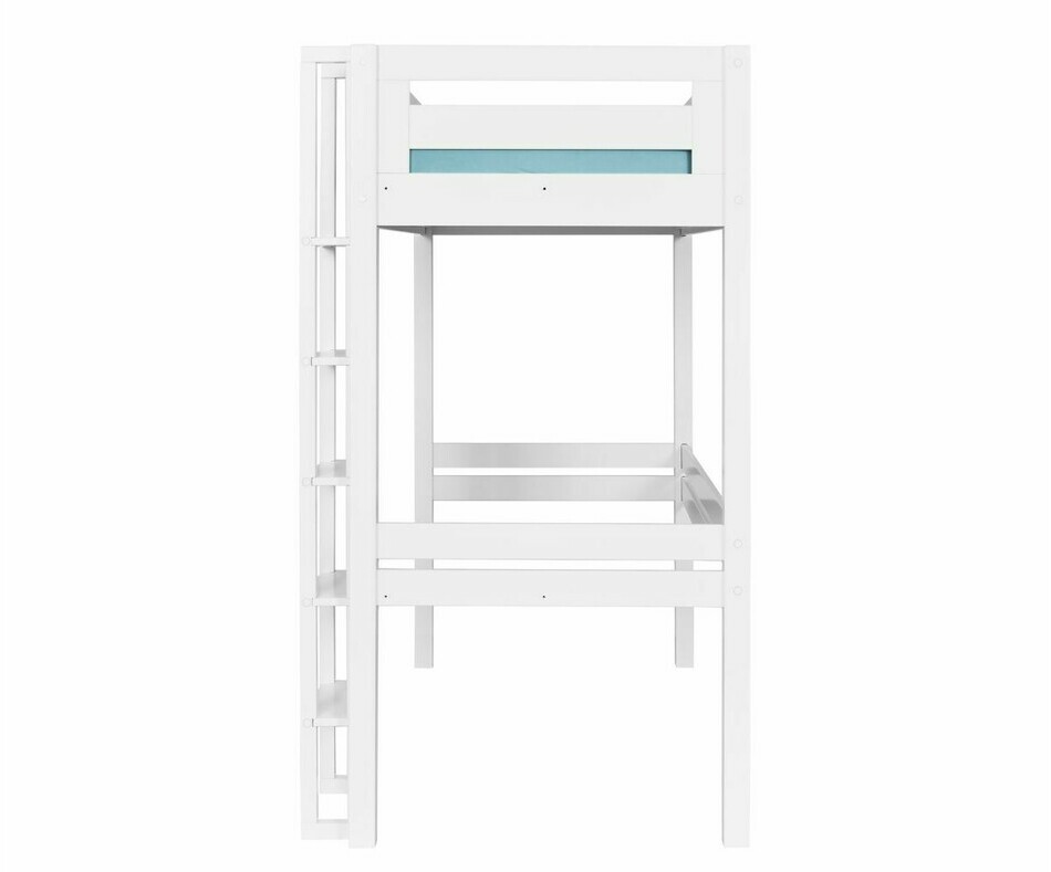 Lit mezzanine adulte Cancun blanc de ct, chelle grand ct