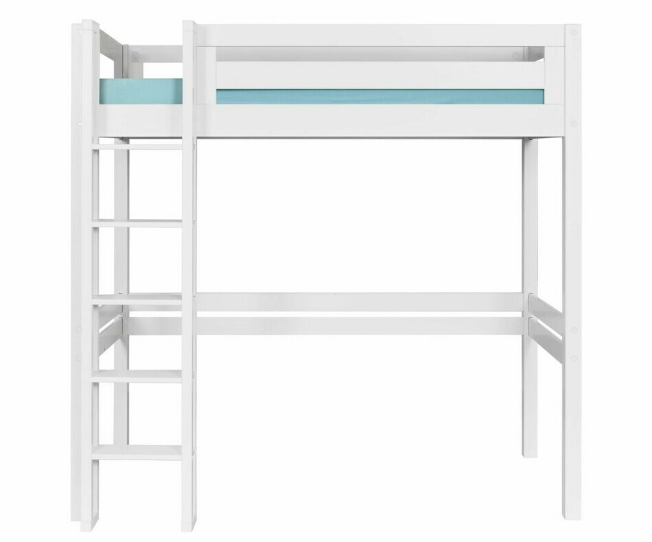 Lit mezzanine adulte Cancun avec échelle grand côté à gauche Lit mezzanine adulte Cancun avec échelle grand côté à gauche