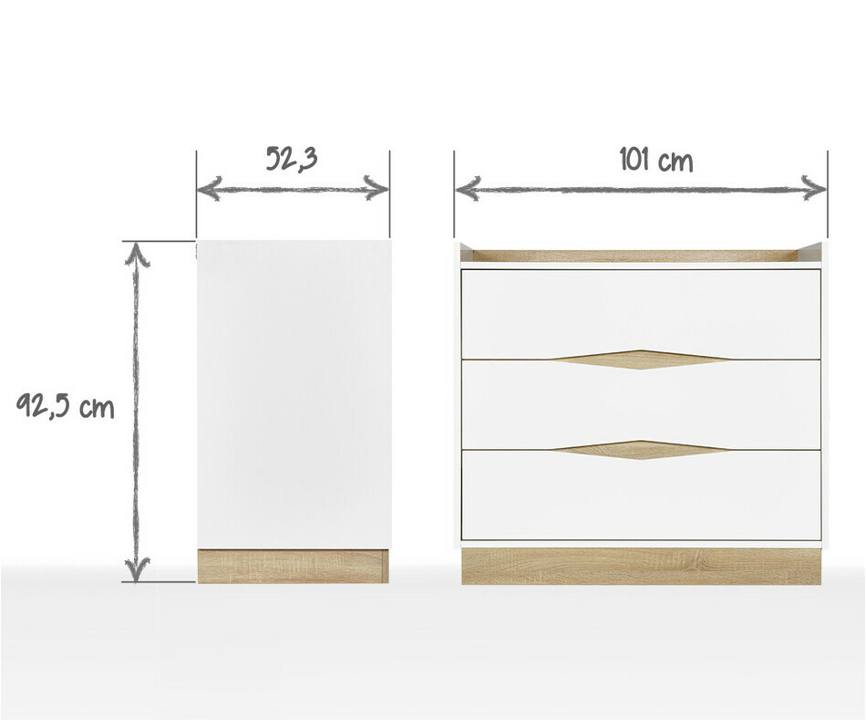 Dimensions Commode ado Japur
