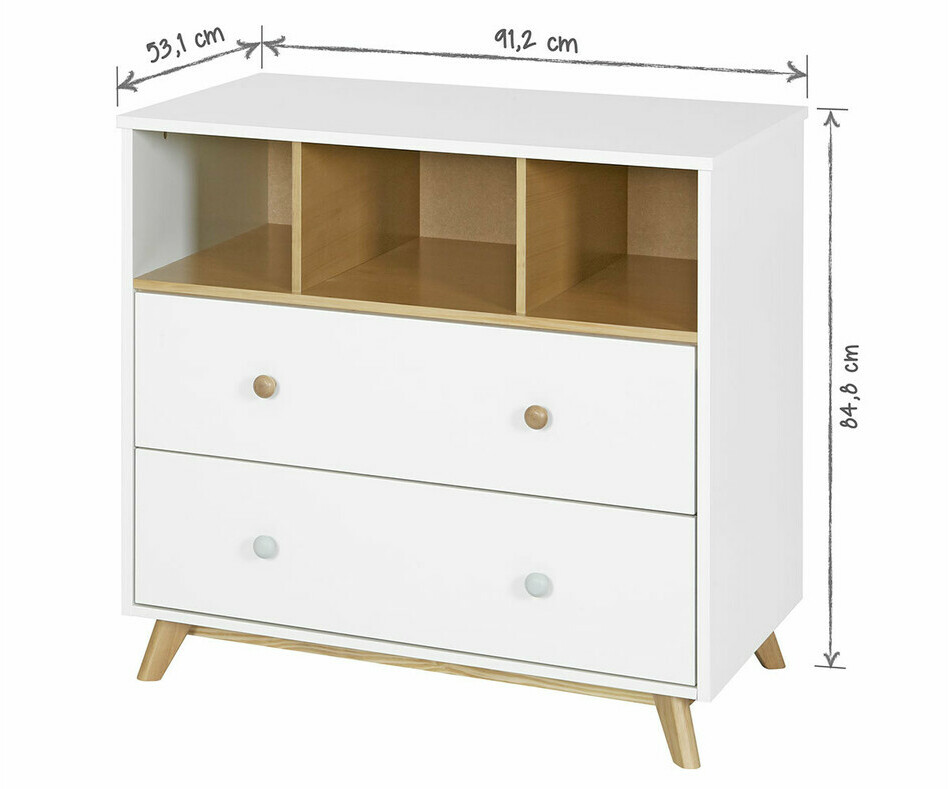 Dimension commode enfant Pepper Dimension commode enfant Pepper