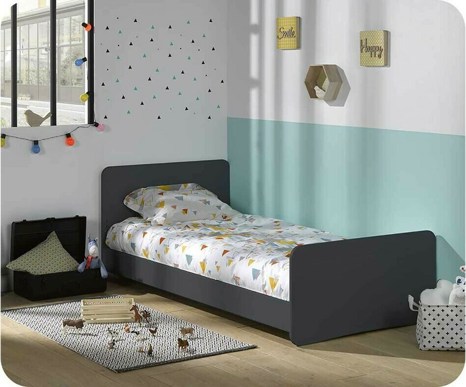 Lit Enfant Willow Gris Anthracite couchage bas