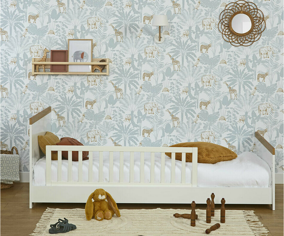 Lit enfant Jaipur avec barrire blanche en option