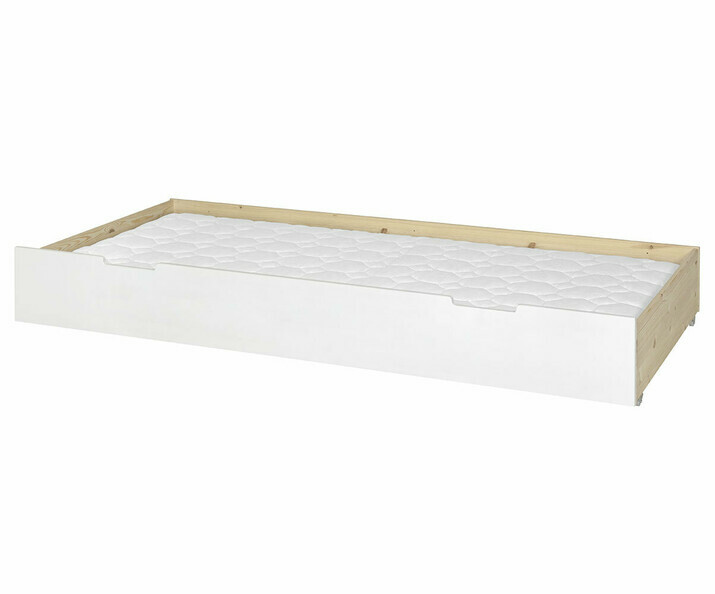 Tiroir de lit blanc avec matelas