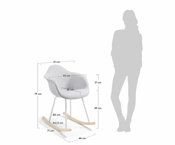 Dimensions fauteuil à bascule Emmy