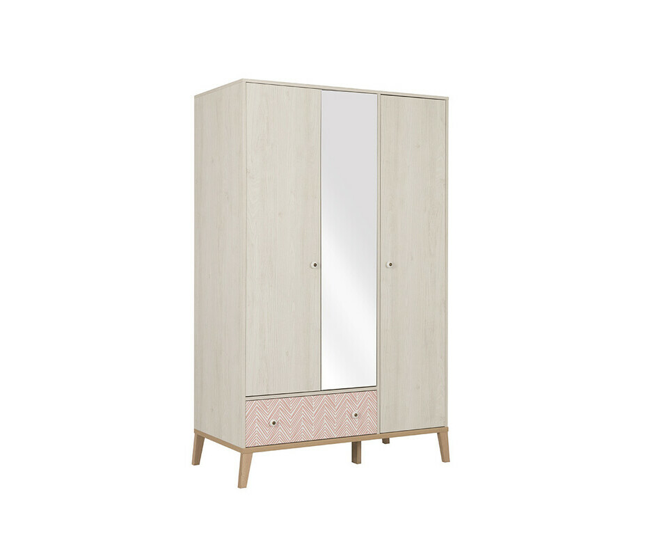 Armoire enfant Malte, 3 portes et 1 tiroir