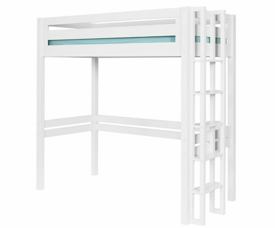 Lit mezzanine Cancun blanc 3/4, chelle petit ct
