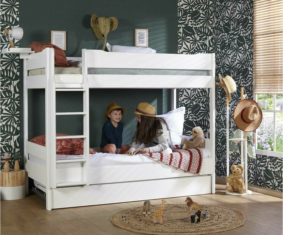 Lit superpos pour ado, robuste, en bois massif