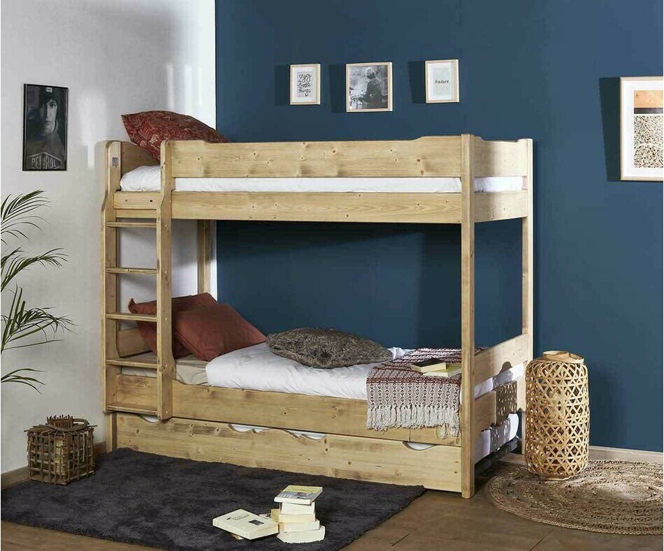 Mobilier gain de place pour petite chambre enfant (sommier gigogne en option)