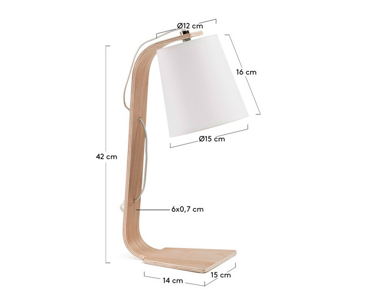 Dimensions lampe Circus coloris blanc