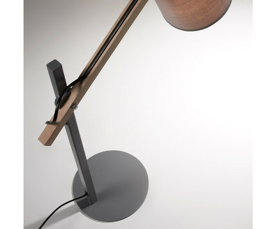 Lampe Bingo gris en bois et mtal