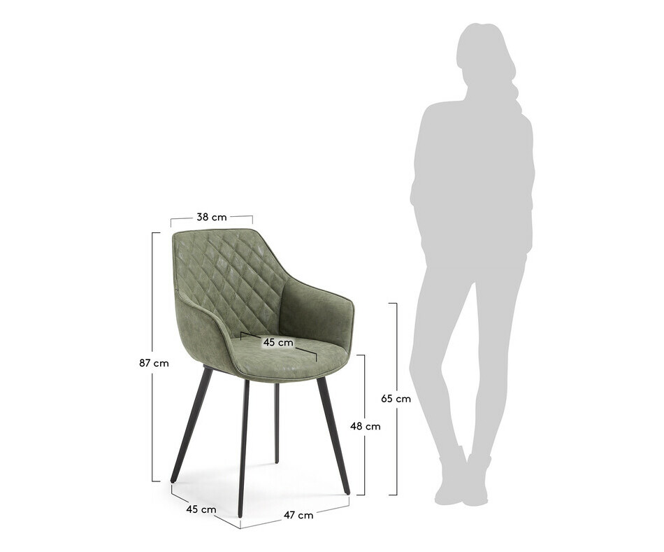 Dimensions fauteuil Paxi coloris vert