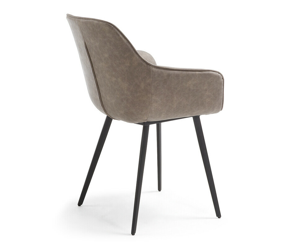 Fauteuil Paxi taupe pitement mtal