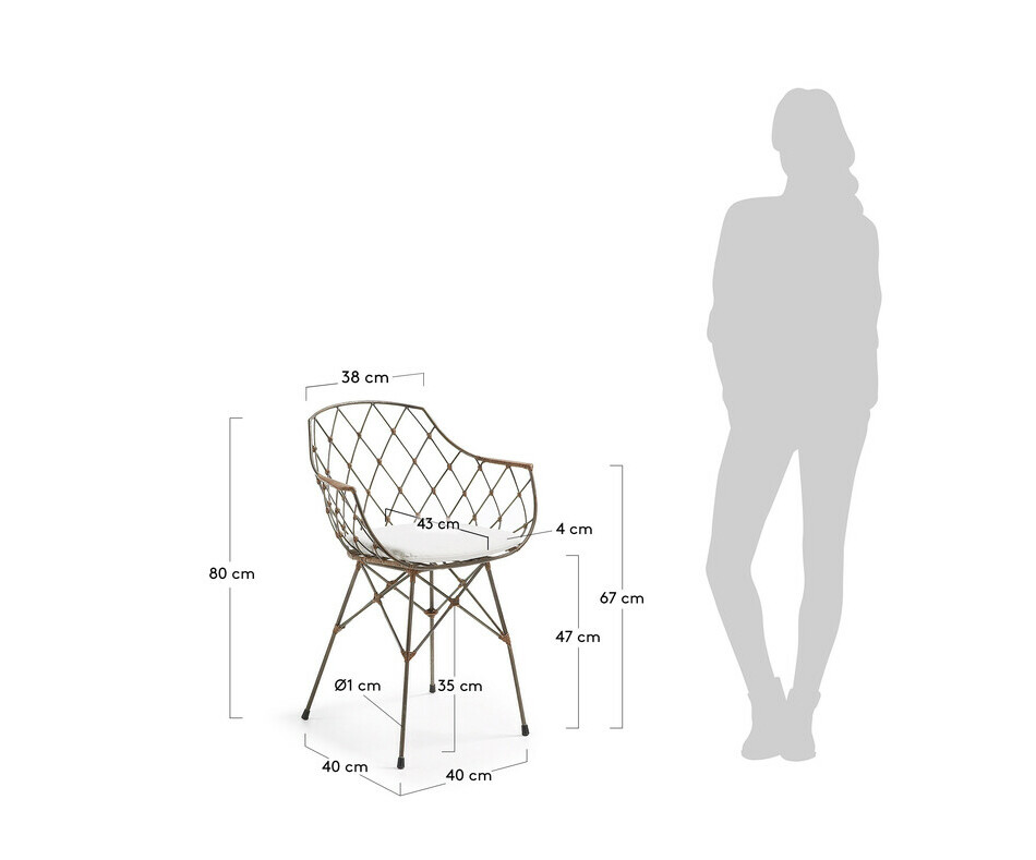 Dimensions fauteuil Indao