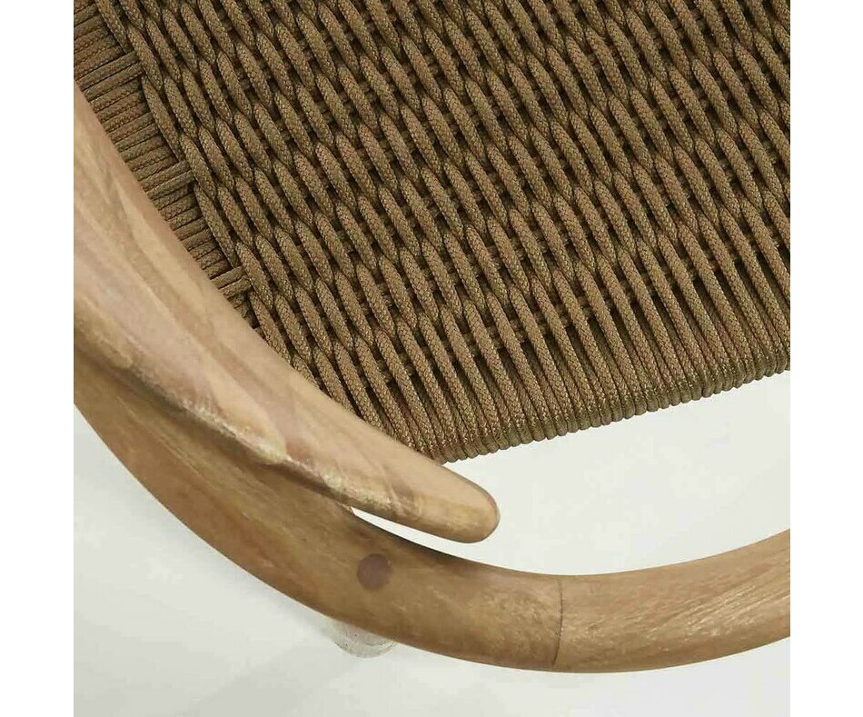 Détails structure en bois massif fauteuil Bengui gris