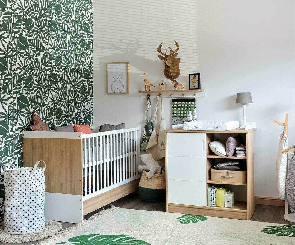 Mini-chambre bébé Holly bois et blanc
