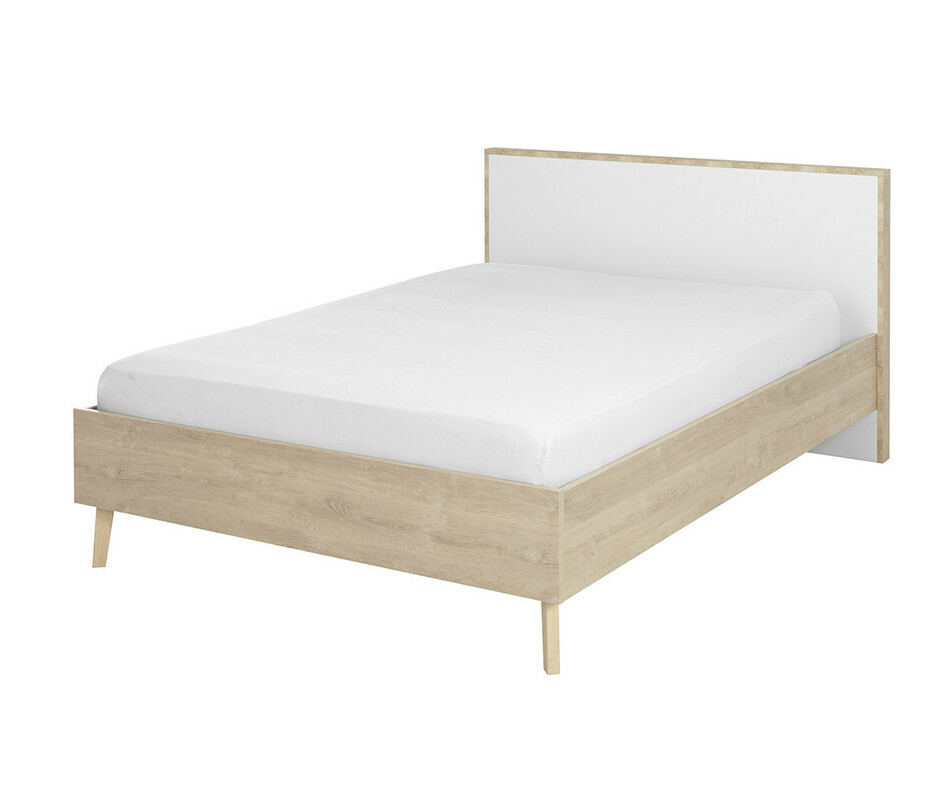 Lit pour chambre ado blanc et bois