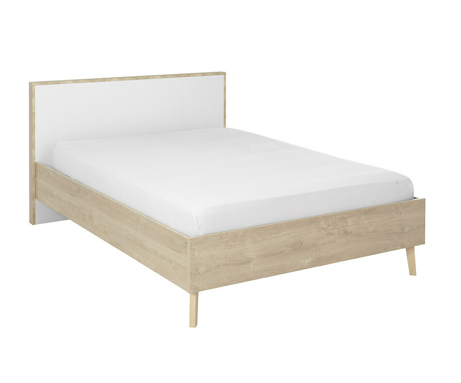 Lit pour chambre ado blanc et bois