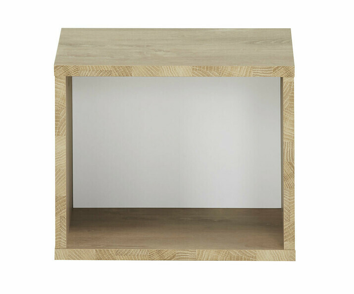 Cube dcoratif blanc et bois