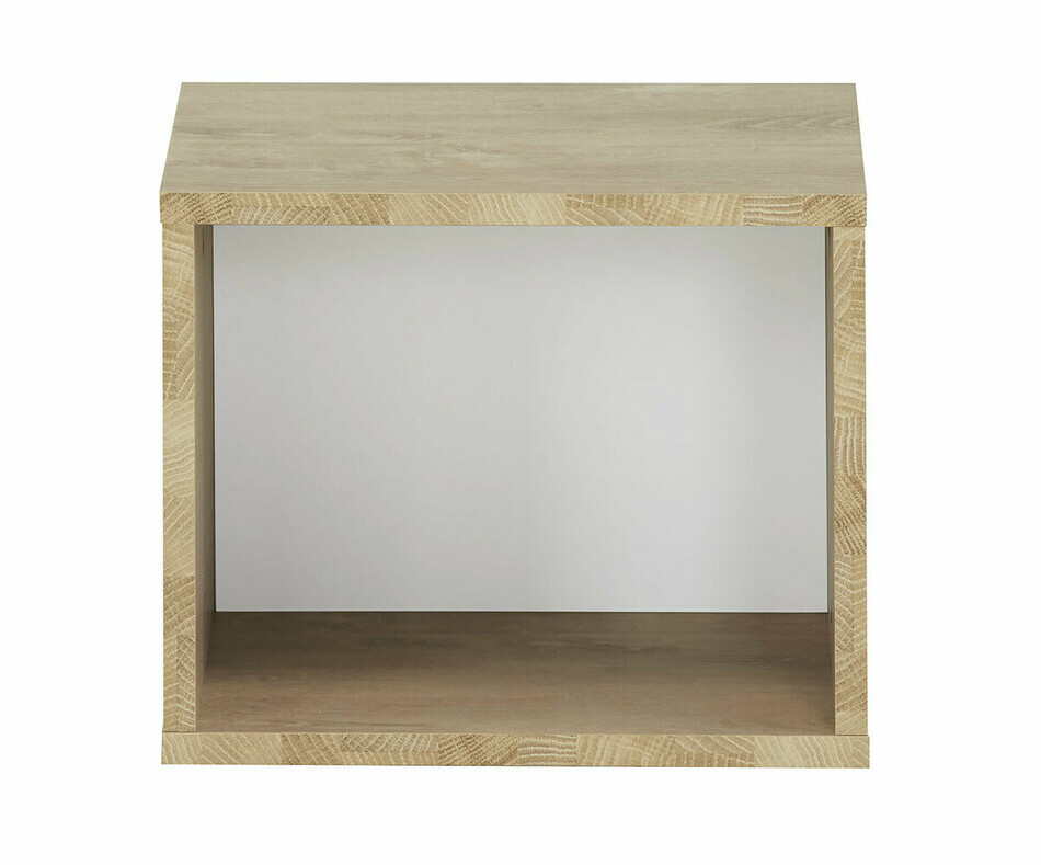 Cube dcoratif blanc et bois