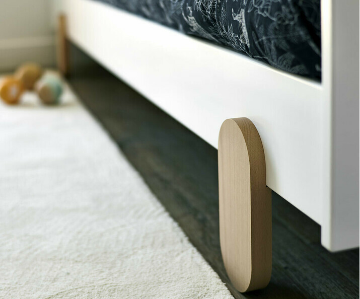 Pieds arrondis en bois
