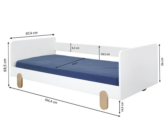 Lit banquette design pour ado - dimensions