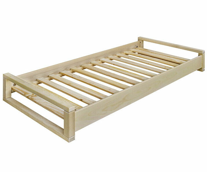 Lit empilable avec sommier et matelas intgr