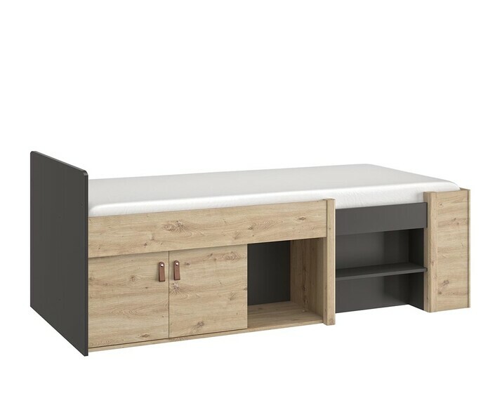 Lit enfant compact bois et noir