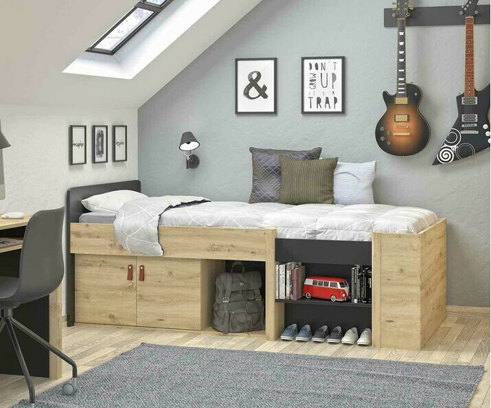 Lit enfant compact avec matelas - Ory