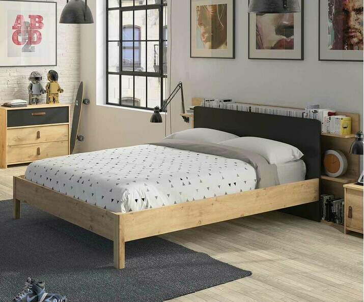 Tête de lit avec rangements intégrés