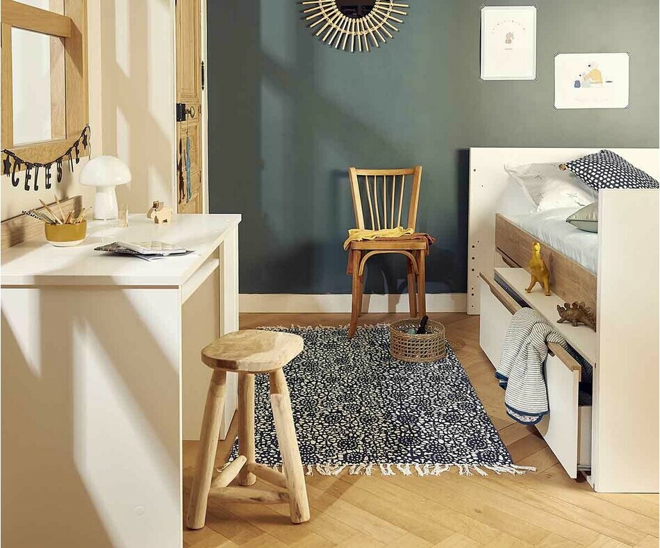 Lit enfant Ange bois et blanc