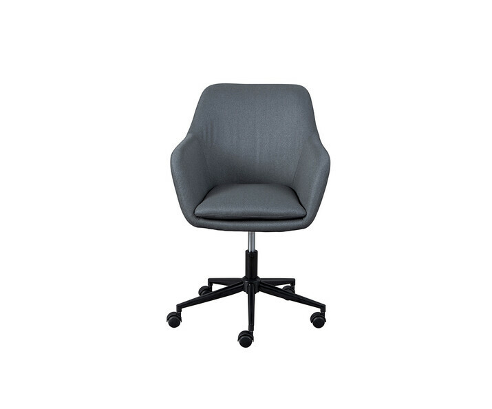 Chaise de bureau en tissu à roulettes Cox grise