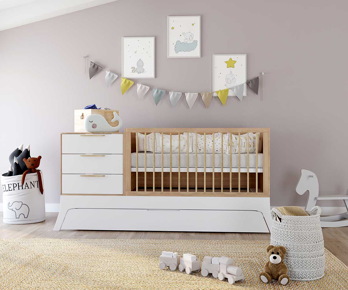 Lit bb modulable Titou avec matelas