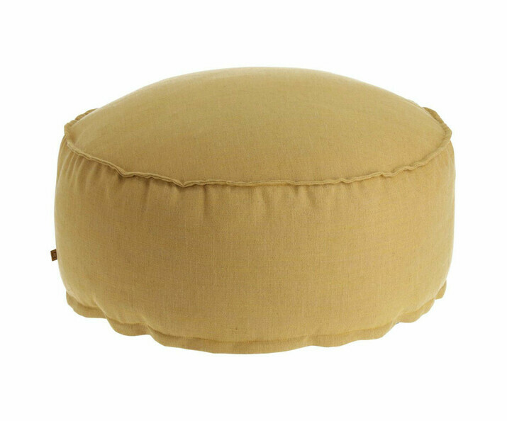 Pouf Vigo moutarde en tissu