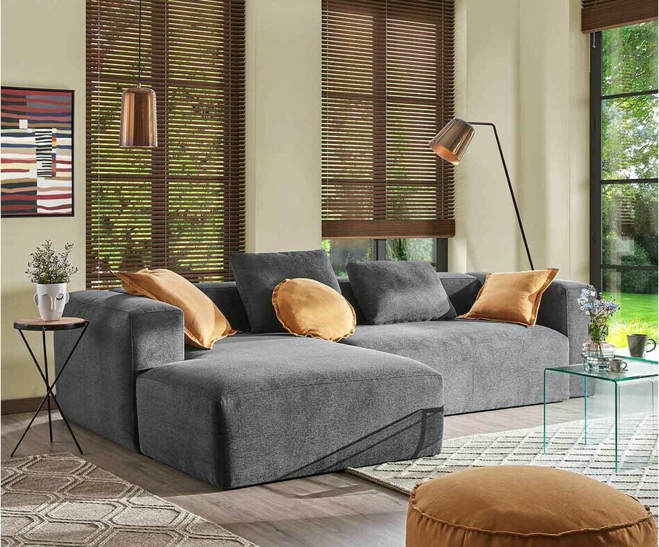 Pouf Vigo moutarde pour un moment de dtente