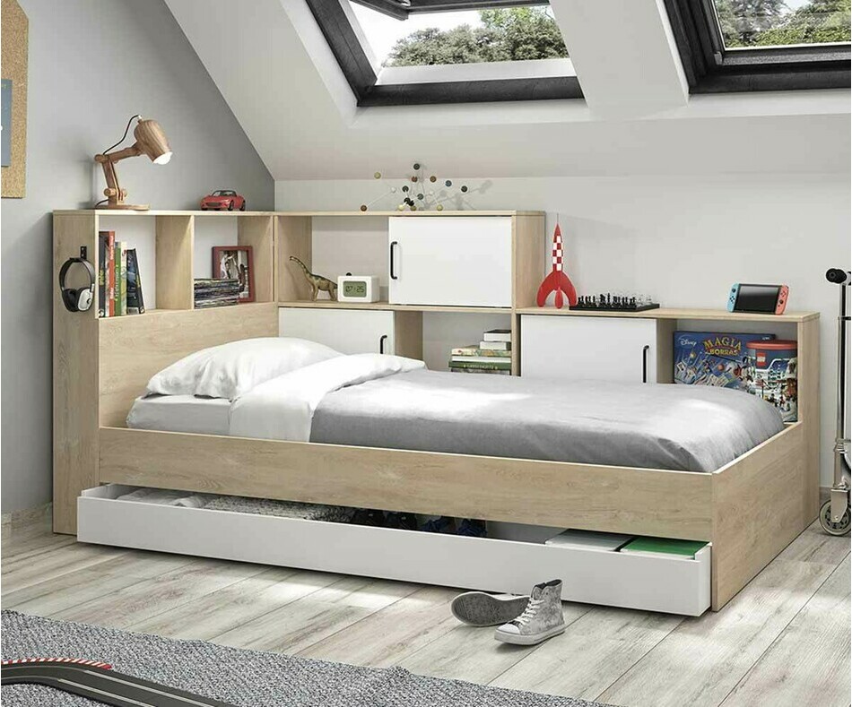 Lit ado Mino avec rangements et matelas