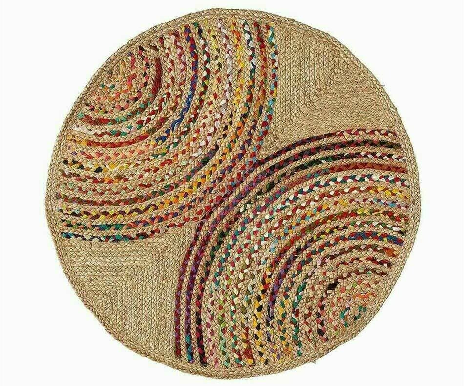 Tapis Color en jute et coton 