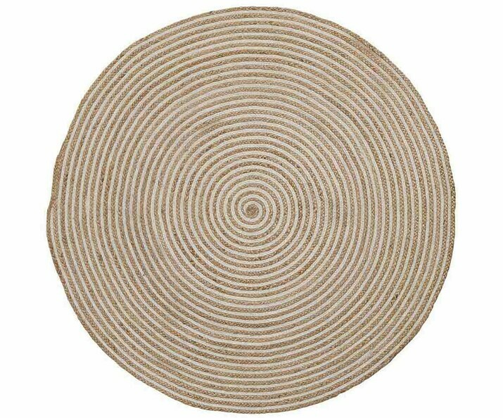 Tapis Raya blanc en jute