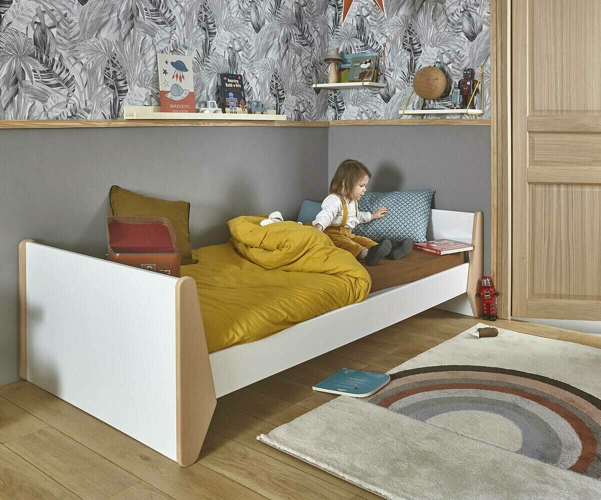 Lit enfant évolutif avec sommier et matelas - Kolmio