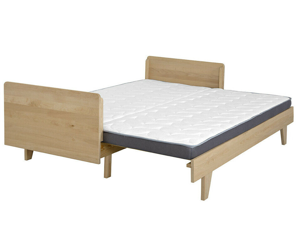 Lit gigogne adulte avec matelas 2 couchages ouvert