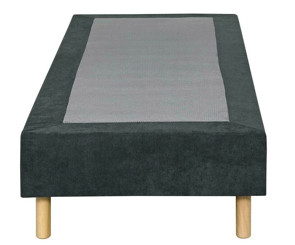 Sommier tapissier ado simple avec pieds en option bleu