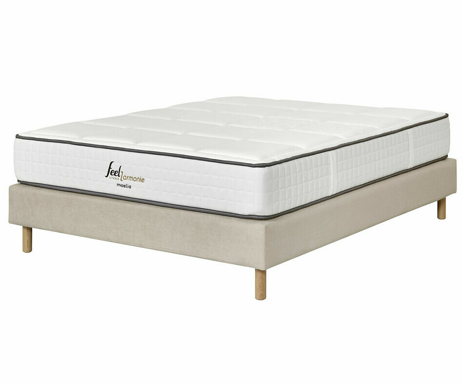 Couchage ado 2 places Divo cru avec pieds en option