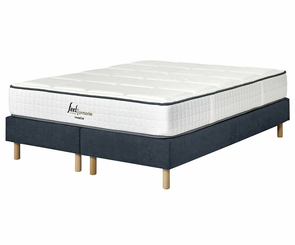 Ensemble de sommiers Divo avec matelas 2 places et pieds en option