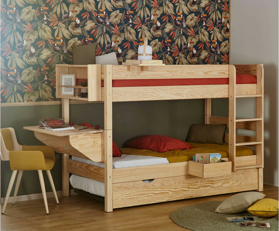 Lit superpos avec rangements 