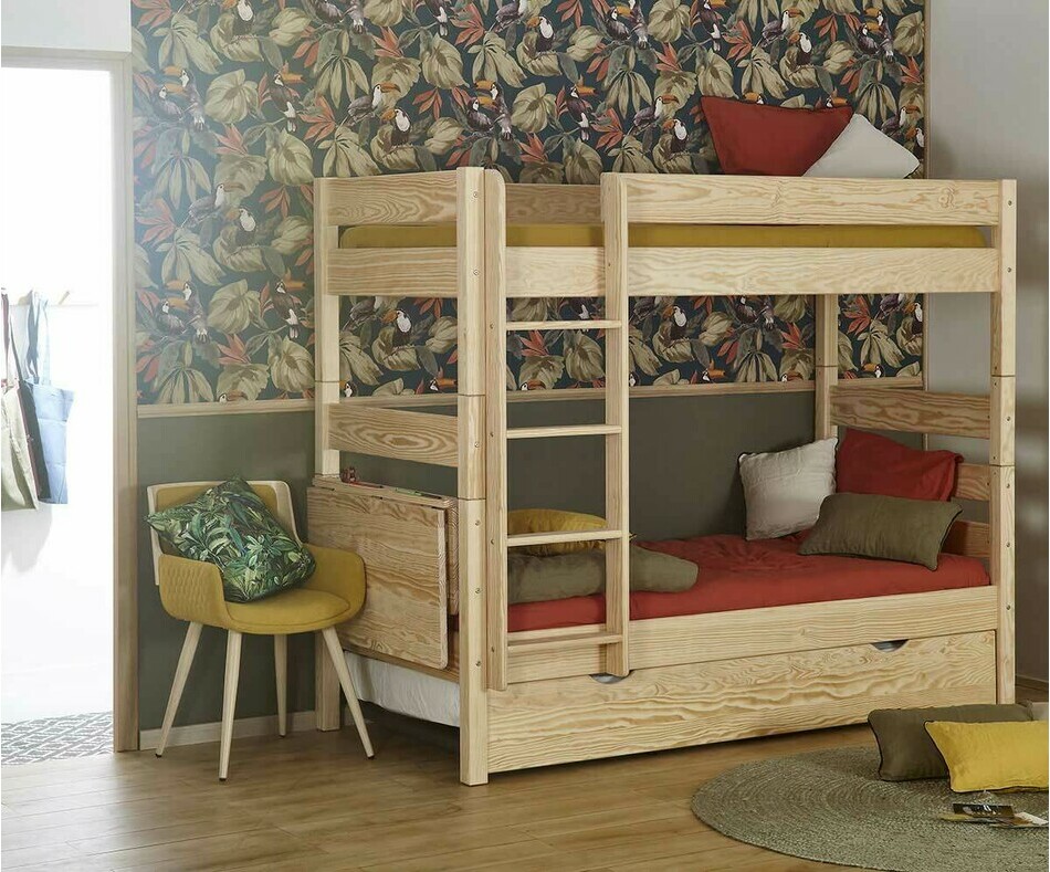 Lit superpos haut 1,2,3 avec accessoires en option