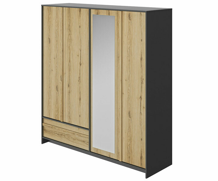Armoire 3 portes et miroir Nao