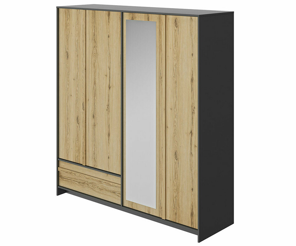 Armoire 3 portes et miroir Nao