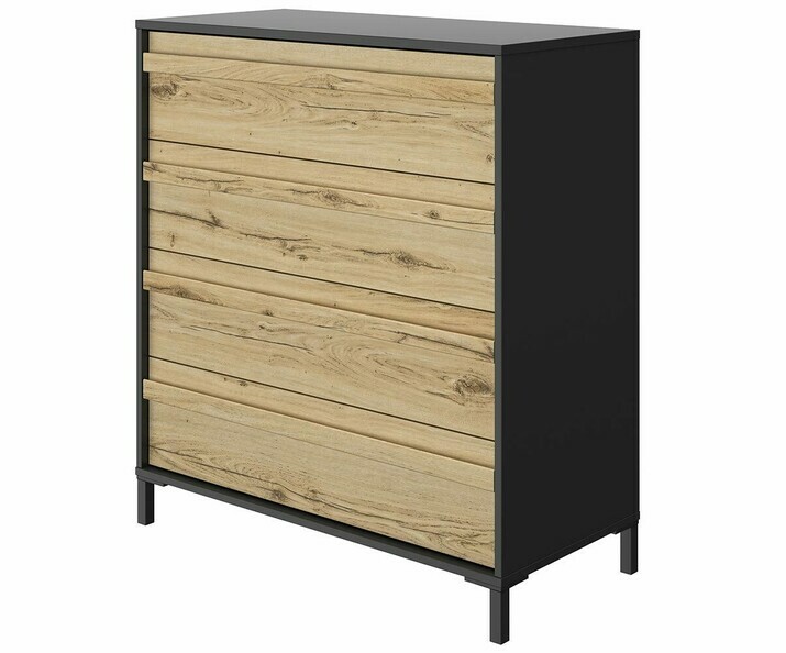 Commode noir et bois Nao
