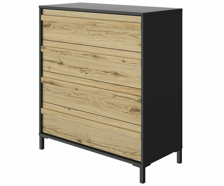 Commode noir et bois Nao