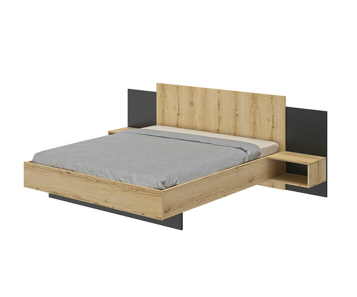 Lit adulte Nao avec chevets et matelas